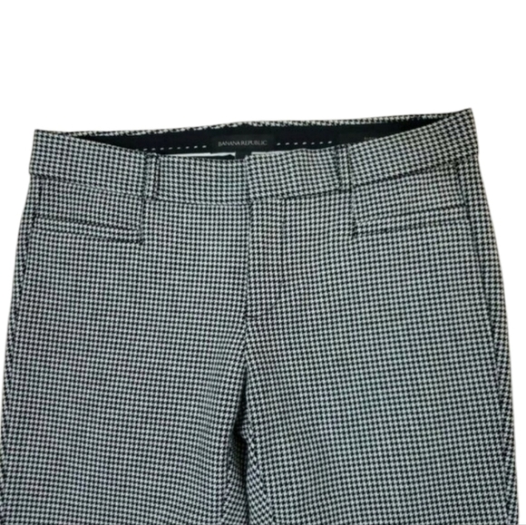 Banana Republic ~Woman Size 2~ White/Black Geometric Print Ankle Pants Sloan. - Picture 9 of 11